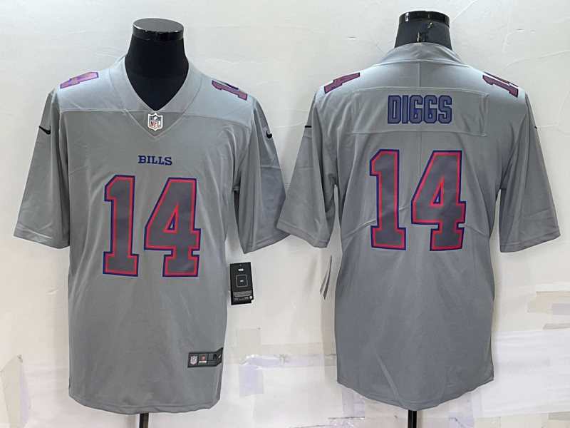Men's Buffalo Bills #14 Stefon Diggs Grey Atmosphere Fashion Stitched Jersey
